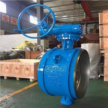 Stumsvetstyp Trippel excentrisk hårdtätning fjärilsventil