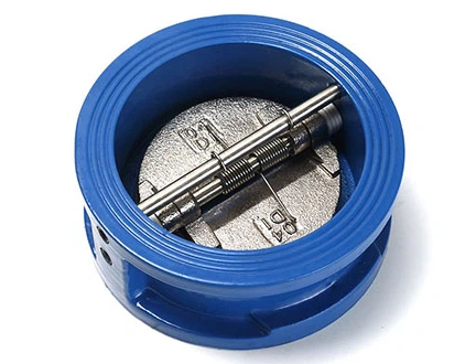 Dubbelplatta skiva backventil vridspjällsventil Pn 10/Pn16 med fjäder för marin och industri