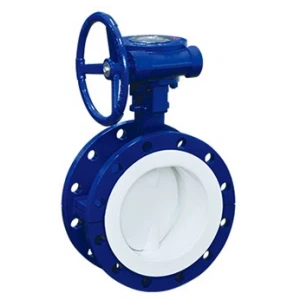 PTFE Lined Worm Gear Butterfly Valve